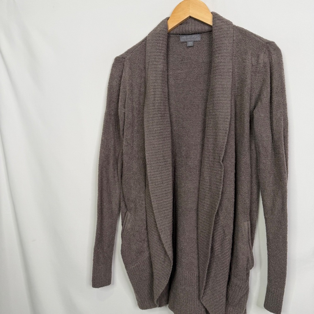Barefoot Dreams CozyChic Lite Island Wrap Cardigan XS/S Brown Mauve 452 - Picture 4 of 8